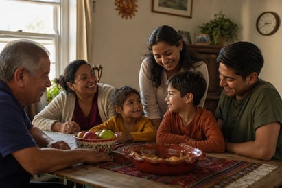 Hispanic Immigrant Family in Urban Setting